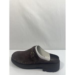 Lucky Brand LK-CAYTINA Shoes Womens Size 10M Brown Suede Studded Clogs New Box